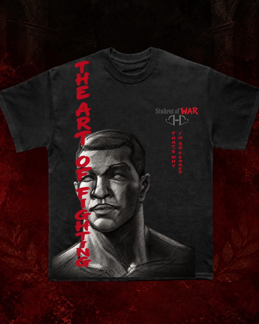 Iron Mike T-shirt front with The Art of Fighting lettering and illustrated portrait